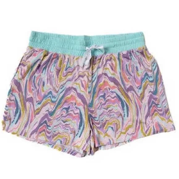 Little Sleepies Pink Marble Swirl Women’s Shorts - Picture 2 of 4